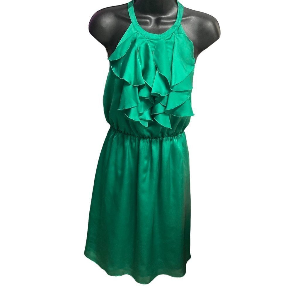 THE LIMITED, Women’s Green Ruffled Dress Size 2 Strapless‎